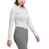 adidas Футболка Aeroready Slim с длинным рукавом, быстросохнущая, спортивная, повседневная, облегающая, женские топы, светло-серый цвет JJ1085