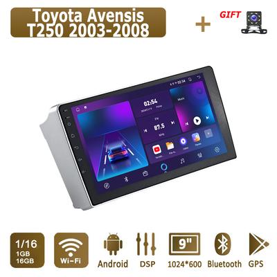 Android автомобильное радио для Toyota Avensis T250 2003-2008 мультимедийный проигрыватель головное устройство стерео GPS навигация BT WIFI 1+16 ГБ