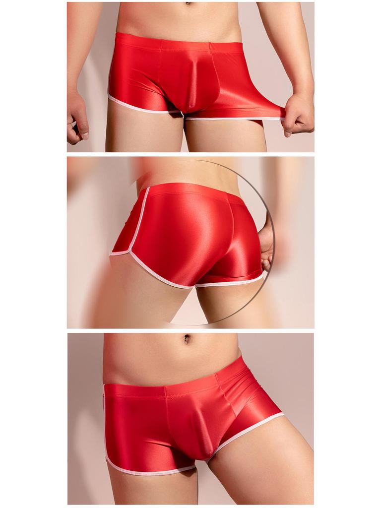 Соблазн Похоти Европейские и Американские Молодежные Спортивные Шорты Высокой Эластичности Шелковисто-Гладкие