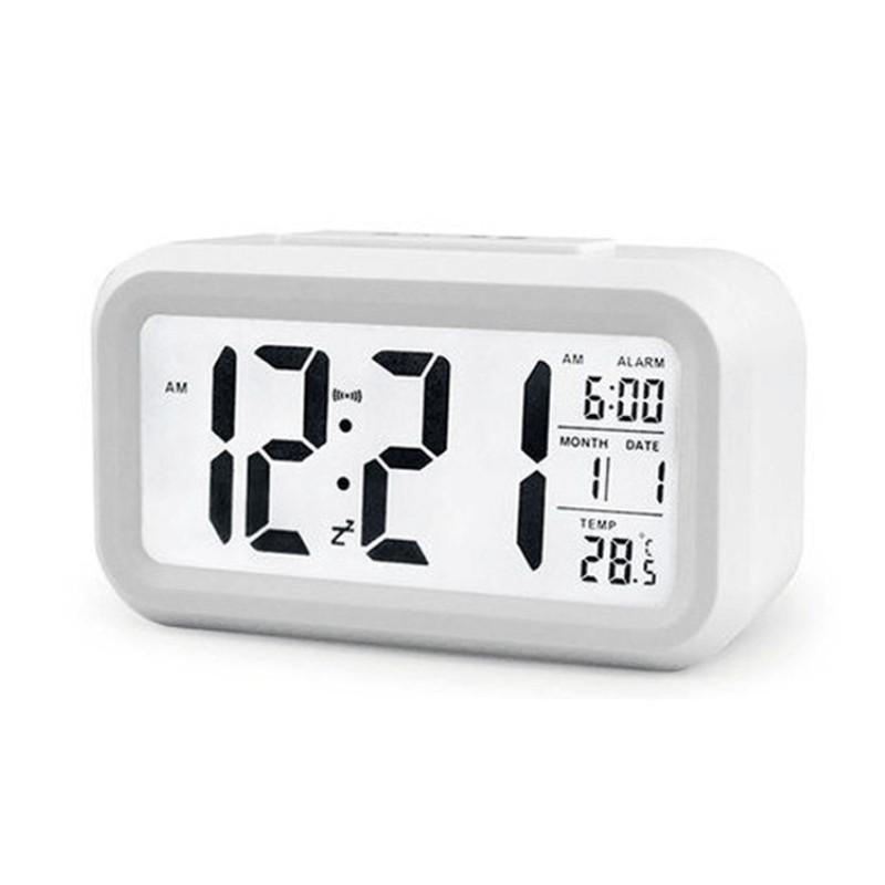 Rechargeable Digital Alarm Clock With Smart Light Sensor Room Gift Decoration