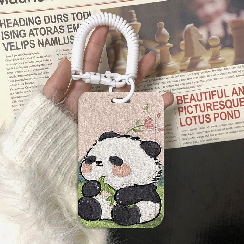 Чехол с мультяшным принтом, идентификационная бирка, чехол для рабочей карты с эластичным ремешком на запястье, держатель для бейджа, чехол для деловой карты доступа