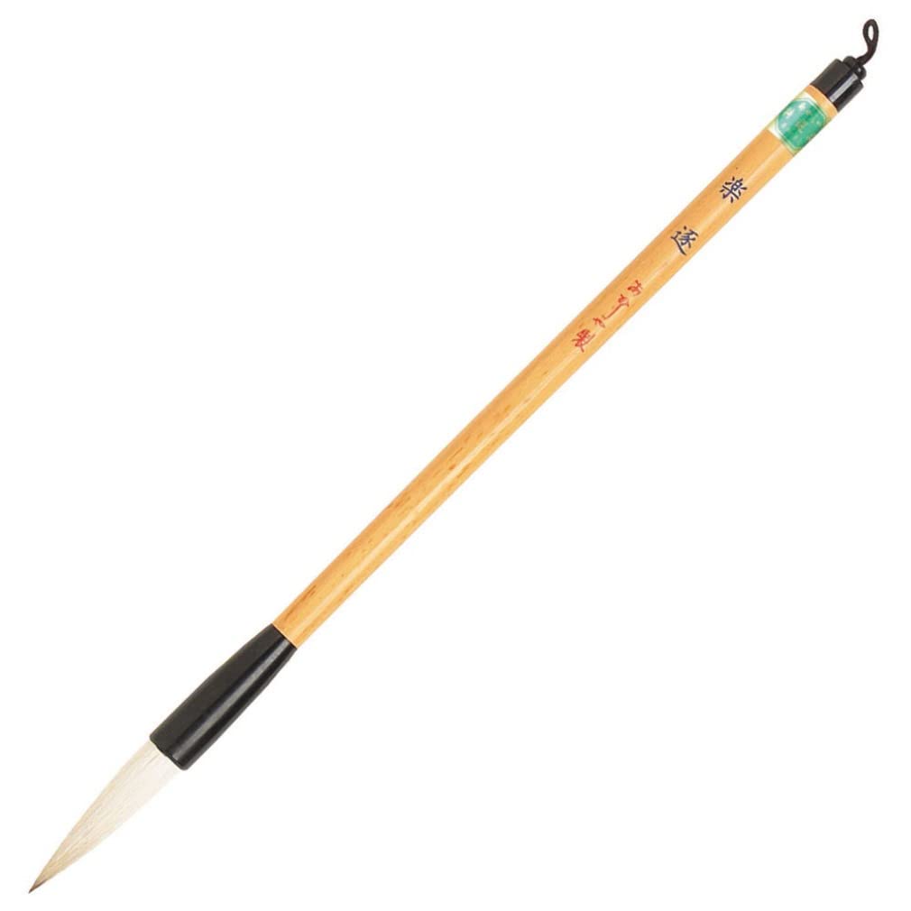 Akashiya Calligraphy Brush, Large Brush, Rakusui, Daruma Handle, Size 4, for Half-Size Paper (for Kanji Calligraphy) PL-501
