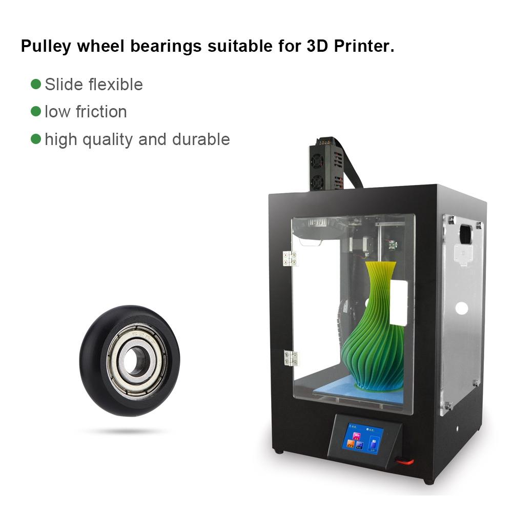 9PCS Pulley Wheels, extrusion small Wheel Aluminium Roller Bearings for 3D Printer9 Pcs Pack Black Bearing Printer bearing wheels 20x20