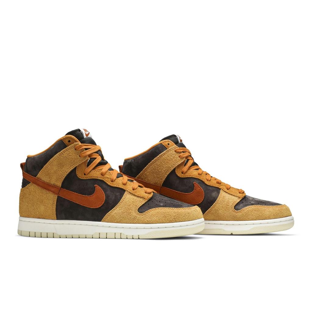 Nike Dunk High Premium 'Dark Curry' (Unisex) Velvet Brown / Dark Russet / Dark Curry / Sail Skateboard Shoes DD1401 200