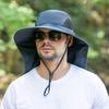 Men UV Protection Sun Hats Breathable Wide Brim Fisherman Caps Summer Women Bucket Hat With Neck Flap Male Hiking Fishing Cap