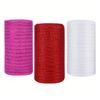 3 Rolls Valentine's Day Love Mesh Arrangement Decoration 30FT Party Streamers Wedding Bouquets Wreath Sewing Supplies