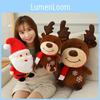 Christmas Santa And Reindeer Plush Set With Scarf For Home Party Decoration