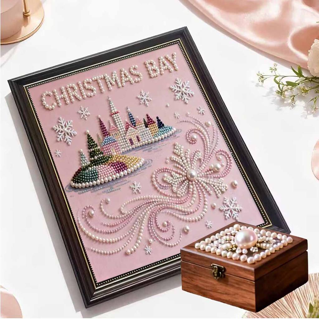 Жемчужина Прекрасный Замок DIY Наборы Алмазной Живописи 15,7x19,6 дюйма Наборы Алмазной Живописи Каменным Искусством Без Рамки для Взрослых Идея Подарка Декор Стены Дома