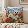 West Highland White Terrier Dog Cushion Cover Breathable Cushion Covers Machine Washable WrinkleResistant Soft Durable