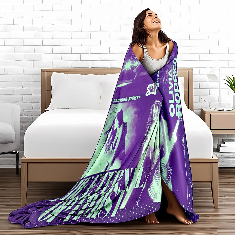 Purple Rockstar Collage Blanket for all seasons blanket lunch break throw gift