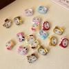 10 шт./пакет 3D Мультяшные Шармы для ногтей Hello Kitty Смешанная смола Котенок Китти с бантом Украшение для нейл-арта Кавайный Блестящий Kt Деталь для ногтей
