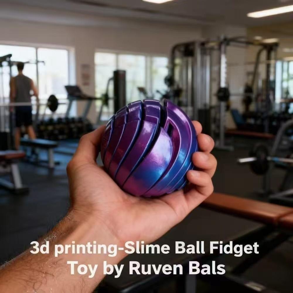 Rotating Slime Ball Fidget Toy Relaxation Anxiety Relief Toys Gear Liquid Flow Ball Birthday Gifts