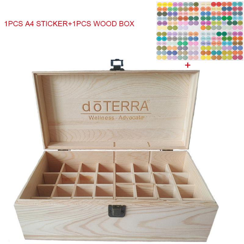 Для doTERRA 32 ячейки Деревянная коробка для эфирных масел Натуральное дерево Ароматерапия Деревянная коробка Органайзер для хранения сокровищ и украшений Ручная работа