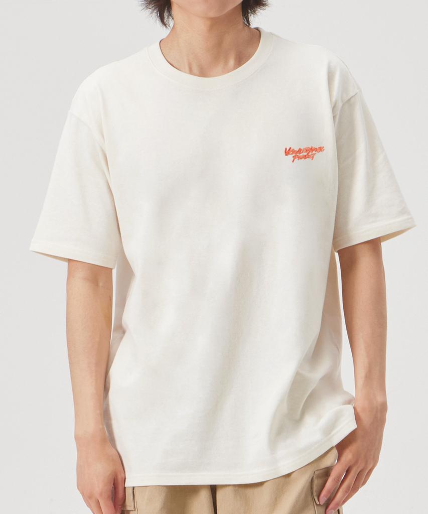 BY.L Contour Graffiti Logo Short Sleeve T-Shirt Cream