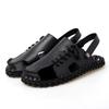 High quality handmade men's shoes Summer trendy  design styles Outdoor leisure beach Walking Black white breathable sandals