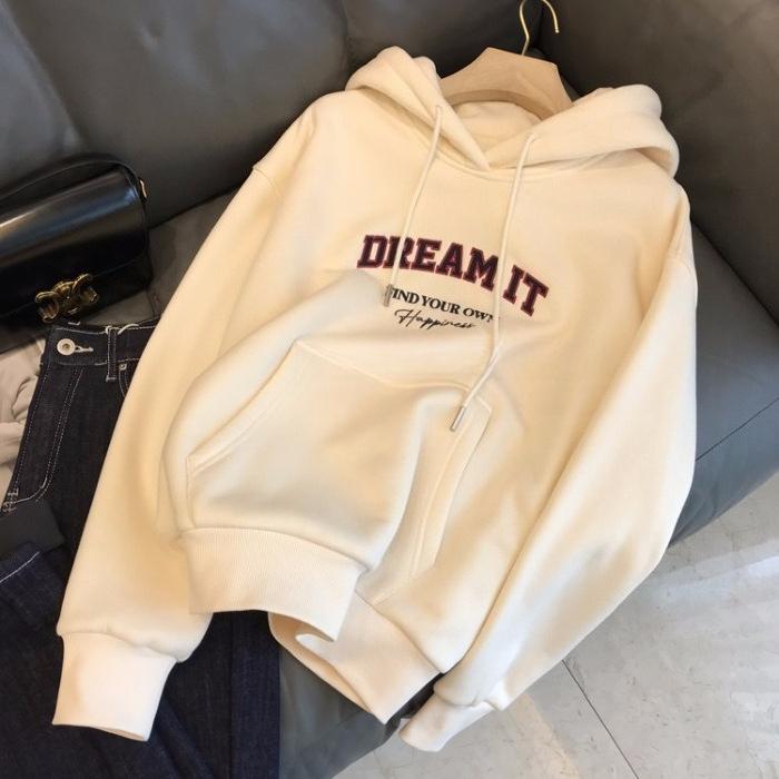 Fashion Fleece-lined Sweatshirt Unisex Streetwear Hoodie, Fleece-lined Retro Slogan Hoodie, Drawstring Hood with Kangaroo Pocket for Daily & Layering