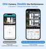Уличная WiFi-камера Hiseeu 4K 6MP, двойной объектив, двойной экран, двусторонняя аудиосвязь, цветное ночное видение, автоматическое слежение, обнаружение человека ИИ