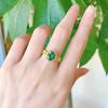 Модное кольцо из белого золота 18 карат с 2 каратным изумрудным сапфиром и граненым драгоценным камнем для женщин, юбилейное ювелирное изделие из стерлингового серебра 925 пробы
