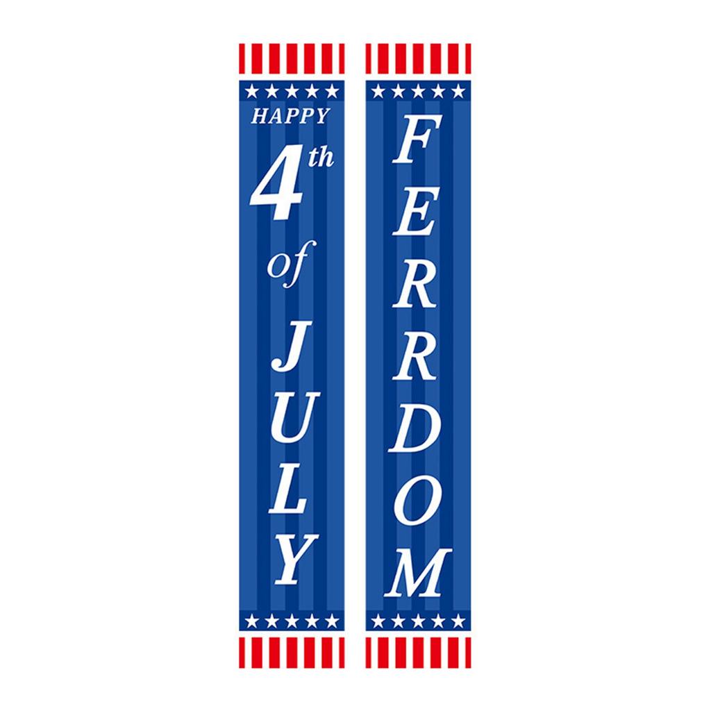4th of July Porch Sign American Patriotic Door Decoration Christmas Door Porch Banner Hanging FlagBanner for Yard Indoor Outdoor