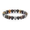 Bracelet with Power Prayer Tiger Protection from Good Fortune [ulterra] Men's Stones, 10mm, 8mm, Beads, Eye, Amulet, Accessory, Evil, (8mm)