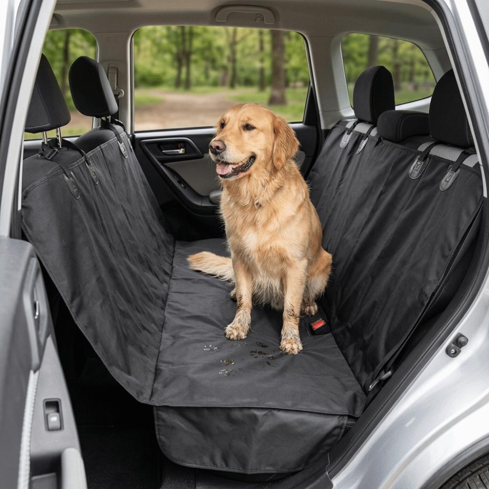 Anti-Slip Underside Pet Back Seat Mat 600D Oxford Weave Dog Cat Travel Hammock Off-Road Self-Drive