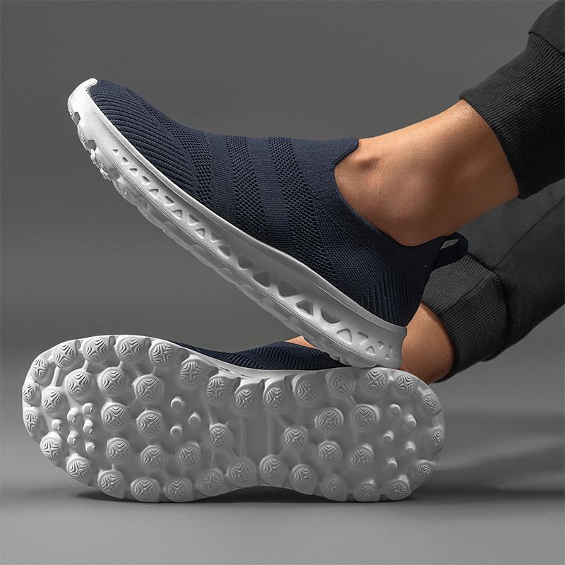 Мужские кроссовки Slip On весна-лето повседневные кроссовки Slip Ins для бега на открытом воздухе обувь для ходьбы нескользящая сетчатая обувь