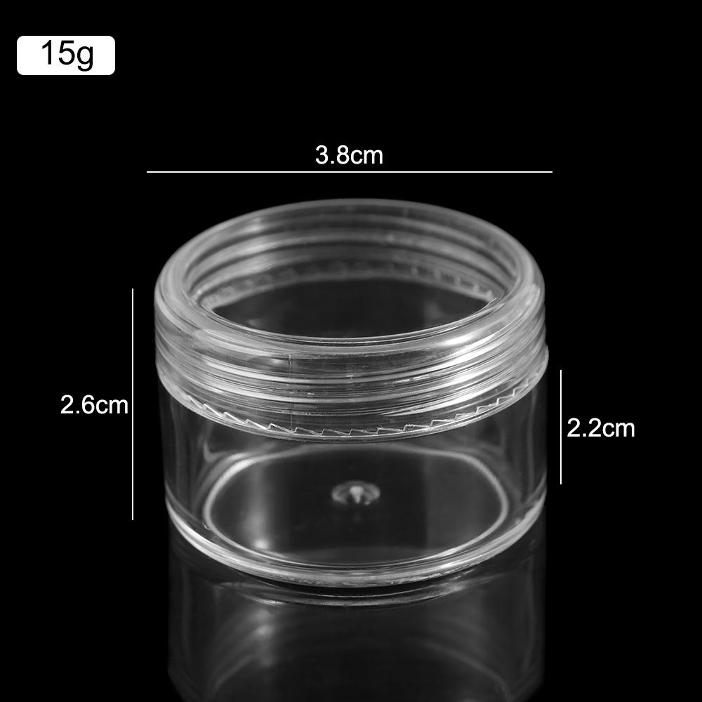 Portable Jewelry Storage Box Transparent Small Round Jars Mini Clear Cream Jar Women