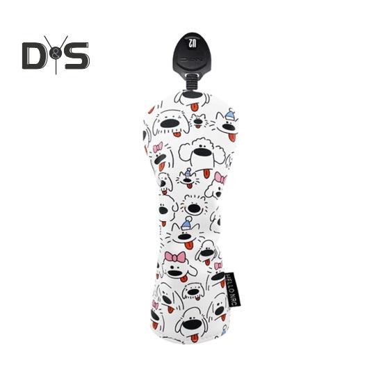 Чехол для клюшек для гольфа, защитный чехол для клюшек Fairway Woods Hybrids, чехол для клюшек для гольфа с изображением мультяшного щенка