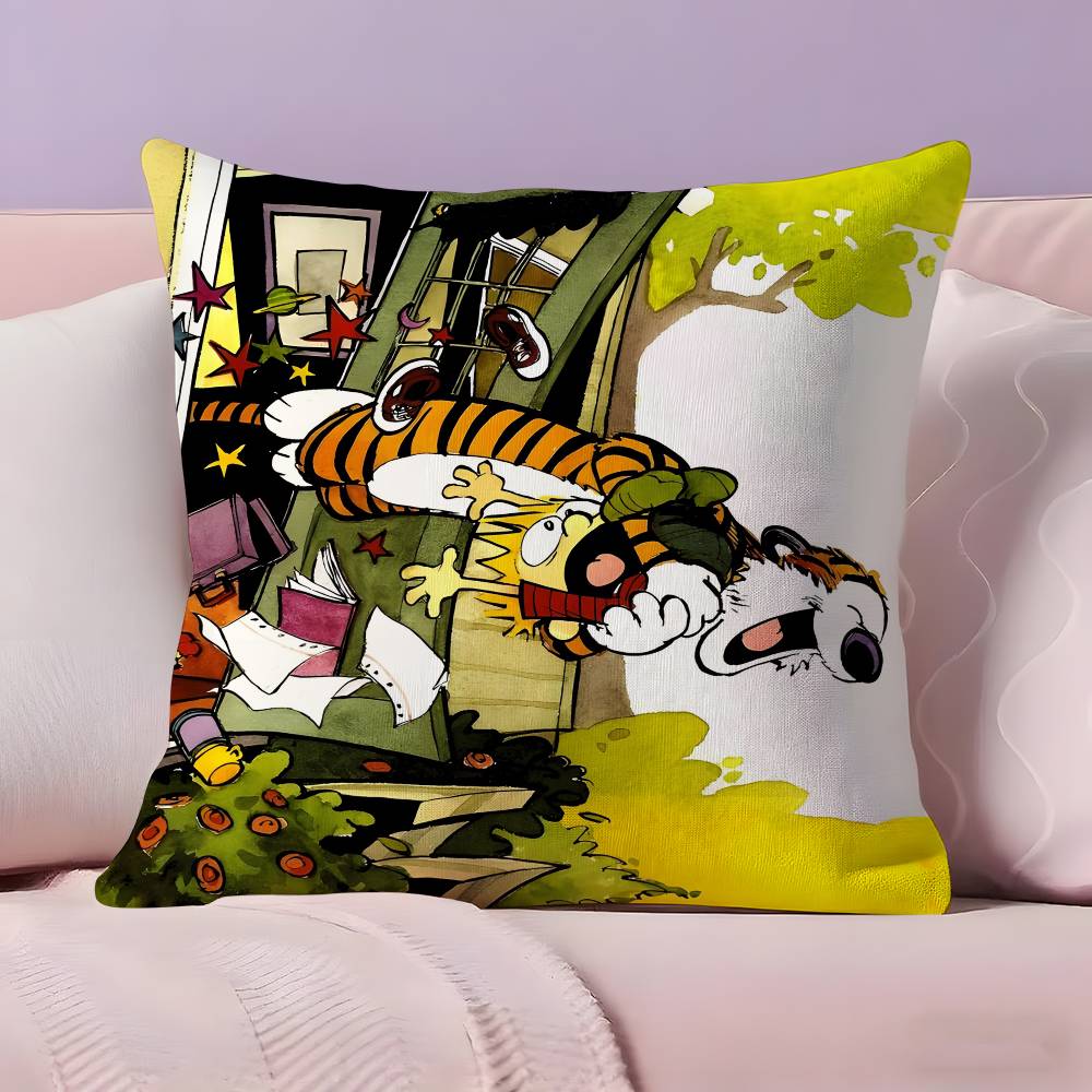 Наволочка C-Calvin And H-Hobbes Наволочка Ультрамягкая Ткань, Дружелюбная к Коже Облачный Комфорт и Скрытая Молния