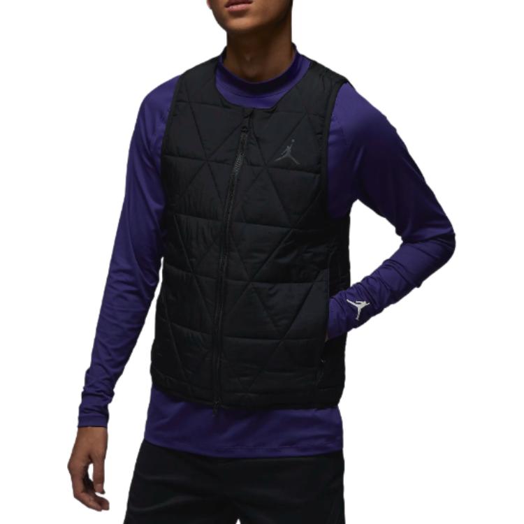 Jordan Vests Men's Black Crew Neck Moderate Other FB3266-010