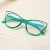 Новые очки с защитой от синего света для женщин, модные ретро очки с оправой цвета пластины, кошачий глаз, плоское зеркало, можно оснастить линзами 5711