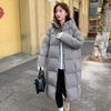 Autumn Winter Thicken Warm Parka Women Casual Sweety Solid Color Big Pocket Loose Long Hooded Coat Jackets Outwear