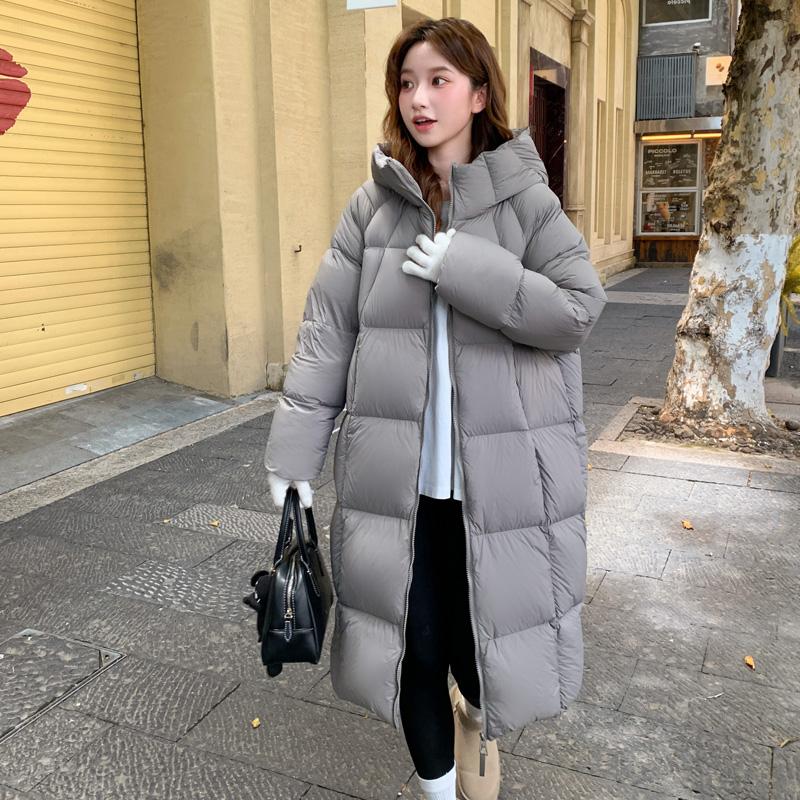 Autumn Winter Thicken Warm Parka Women Casual Sweety Solid Color Big Pocket Loose Long Hooded Coat Jackets Outwear