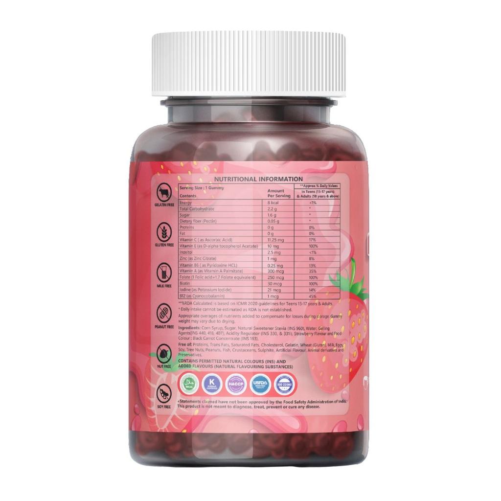 Жевательные конфеты для здоровья волос, кожи и ногтей (30 шт), Hair, Skin & Nails Gummies,  INLIFE