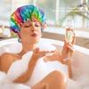 Водонепроницаемая шапочка для душа женская, атласная шапка, бонет для волос, аксессуары для купания в SPA