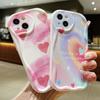 Cute Silicone Case for Xiaomi Redmi Note 13 12 11 Samsung A54 A24 A14 Oppo A78 A58 A38 Infinix Note 30 Pro Funda Pink Love Heart Cover Soft TPU Bumper