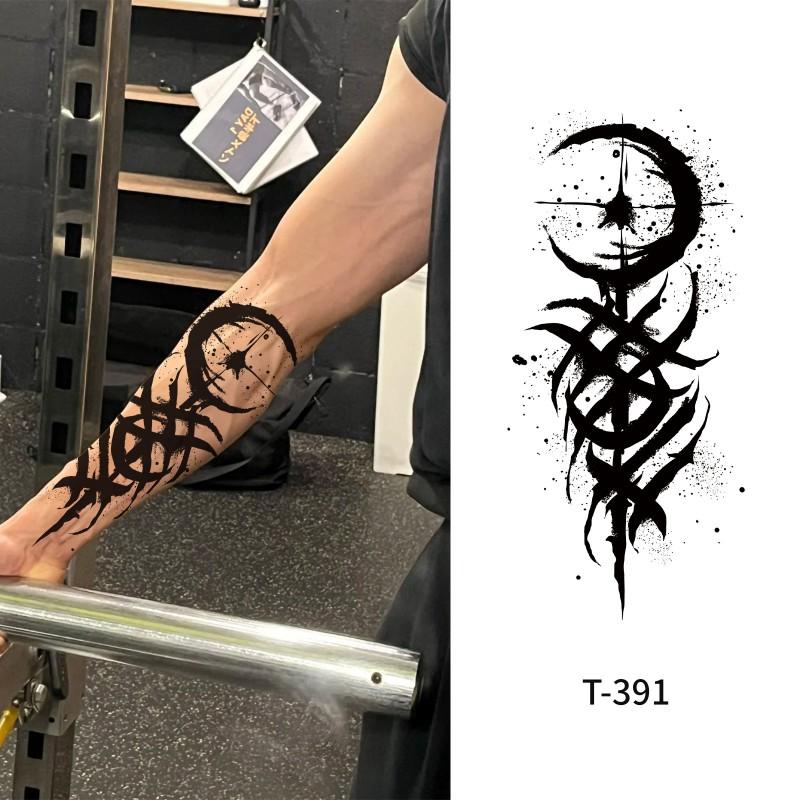 Color Print Temporary Tattoo Stickers Waterproof Sweatproof Long Lasting Men Arm