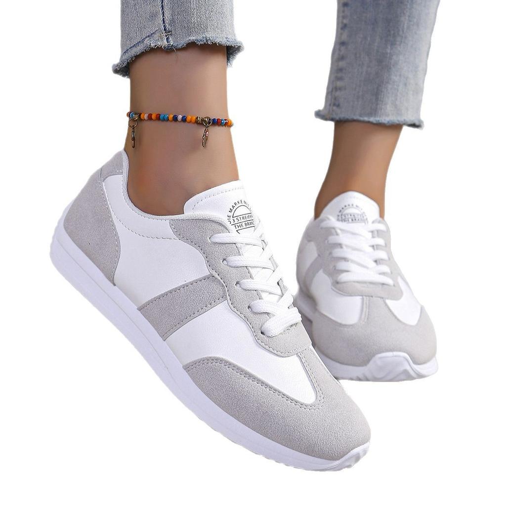 Большие размеры, весенне-осенний тренд, маленькие белые туфли Forrest Gump 2025, новые повседневные универсальные спортивные кроссовки на плоской подошве