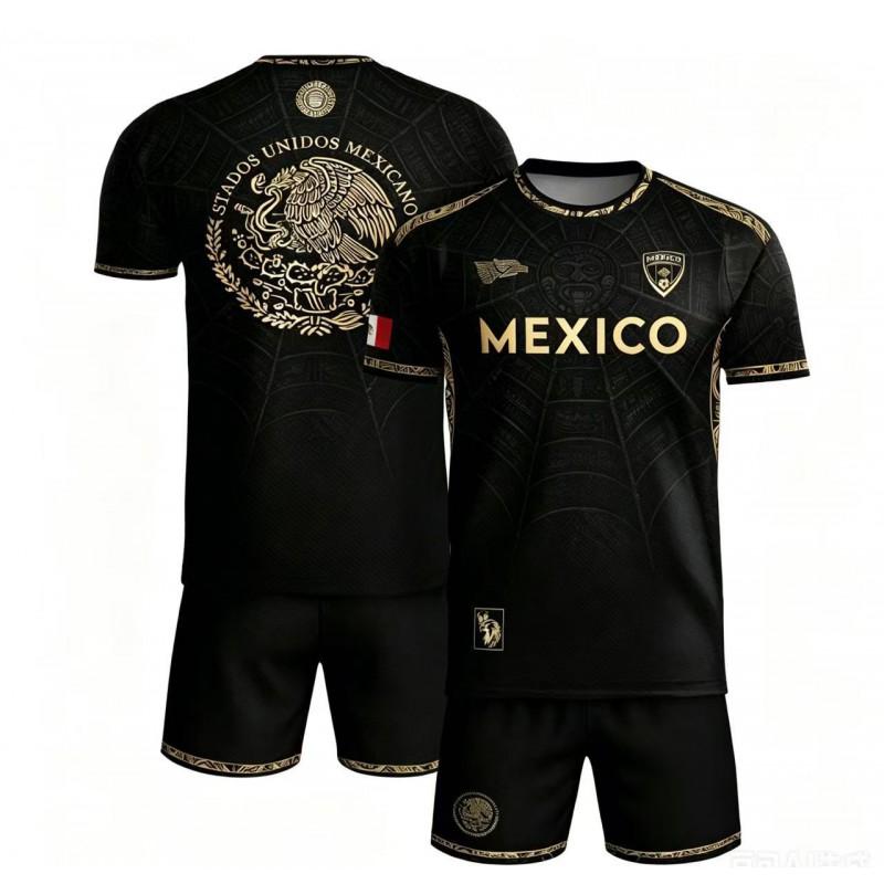2026 Aztec Mexico Inspired Breathable 3D Digital Print Short Sleeve Soccer Jersey Casual Sport Tee Men