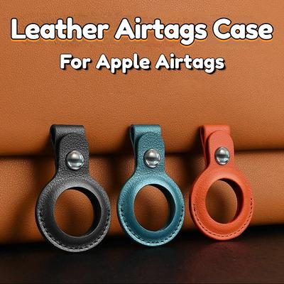Кожаный брелок для ключей для Apple Airtags, защитный чехол, бампер с брелоком, аксессуары против царапин, чехол Apple Airtag