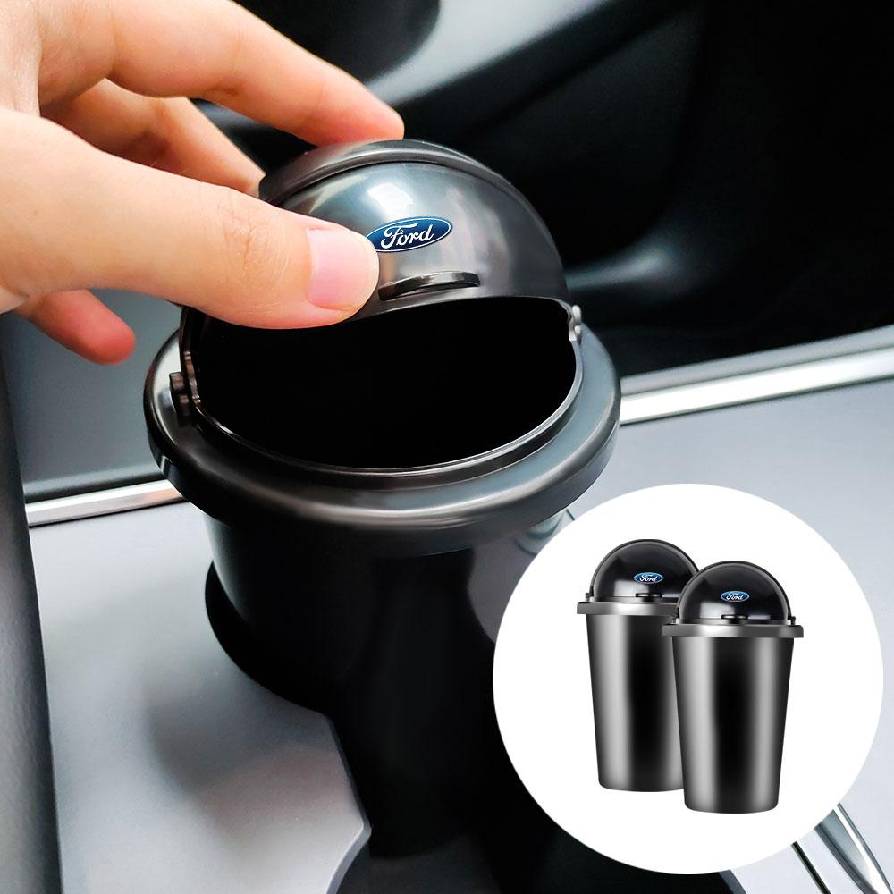 AKR1 For Ford Focus 2 Escape Kuga Explorer STRACING Fiesta Mustang Shelby Car Trash Can Cute Storage Cup Dust-Proof Auto Accessories