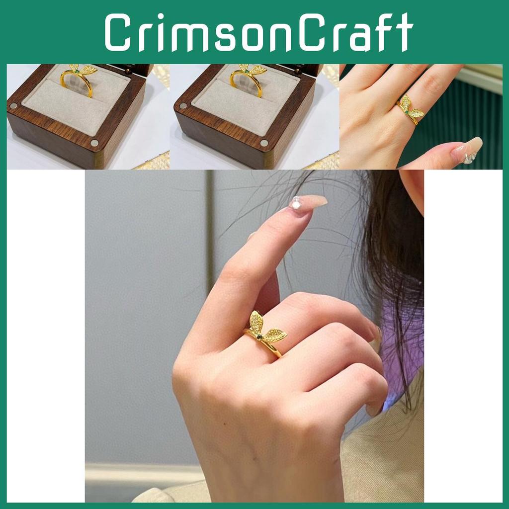 Трендовое кольцо с кроличьими ушками Минималистичный дизайн Красивое золотое кольцо на палец для молодых женщин