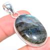Labradorite Handmade 925 Sterling Silver Jewelry Pendant 2.05" G4w75