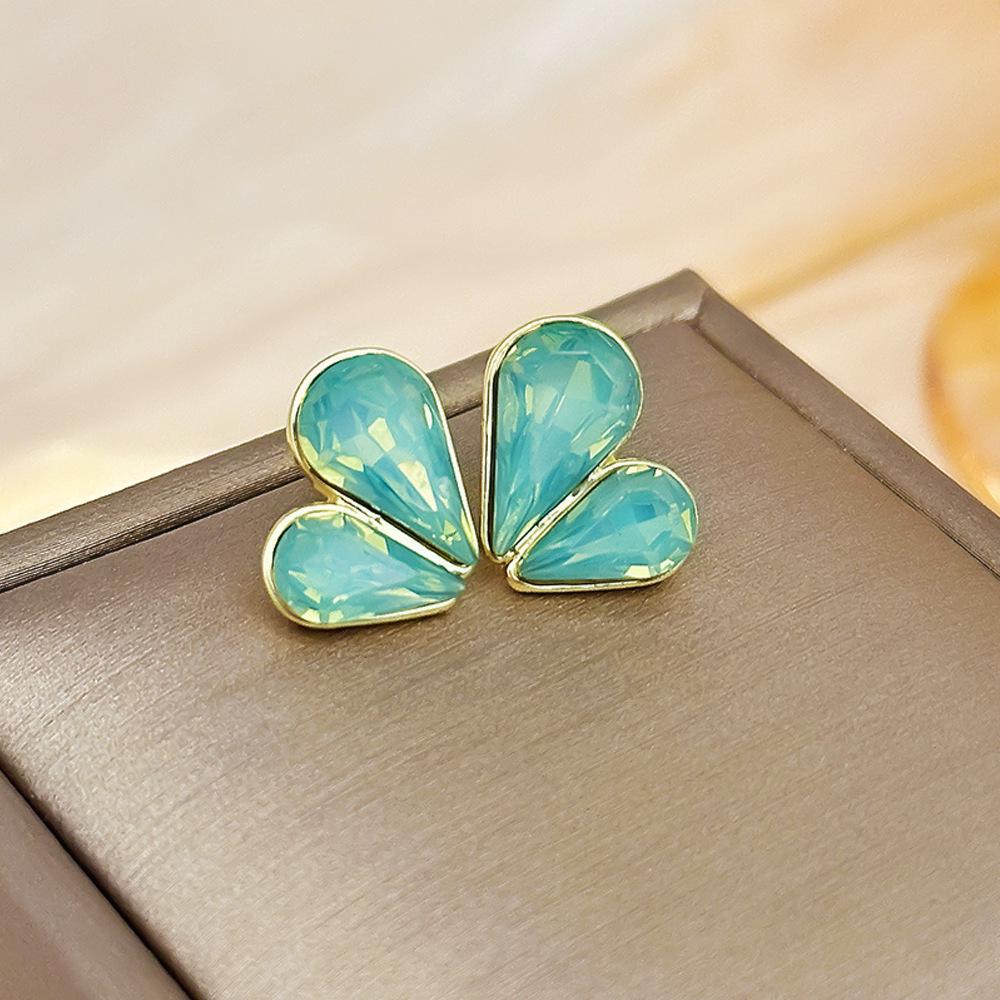 Серебряные серьги-игл с цветком из кошачьего глаза - элегантный, универсальный модный аксессуар для женщин