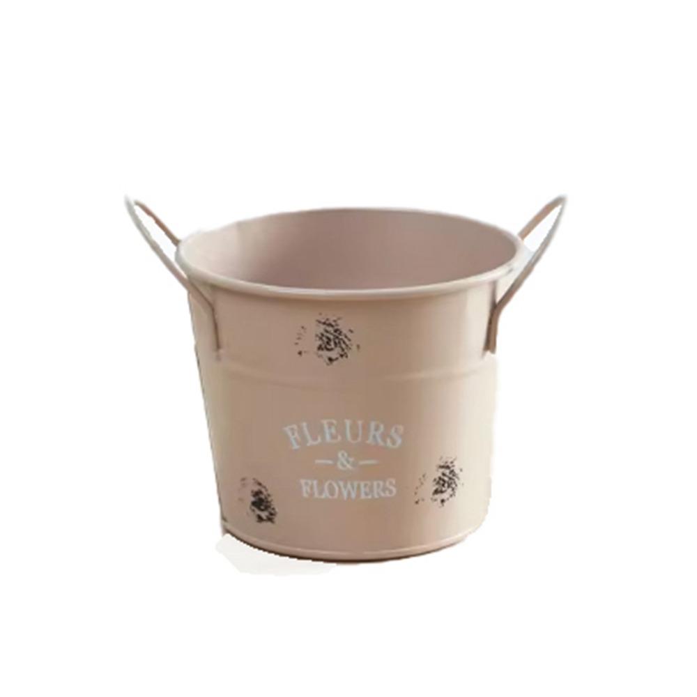 Ремесленное Железное Кашпо Декоративное Ведро для Цветов Украшение Круглый Цветочный Горшок Цветочная Композиция