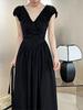 Luxi Elegant High-Waist Pleated A-Line Summer Dress, Sleeveless 5080