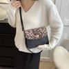 Зимняя сумка 2024 года высокого класса контрастного цвета для женщин в европейском и американском стиле, трендовый иностранный стиль, леопардовый принт, портативная диагональная сумка для женщин