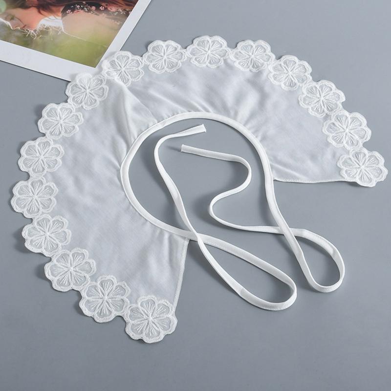 Лолита для куклы Накладной воротник Шаль Шарф Вышивка Цветок Накидка на плечи Половина рубашки Декоративное пончо Накидка для женщин Гир