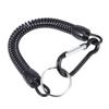 5Pcs Retractable Fishing Lanyards Boating Ropes With Buckle Tackle Secure Accessories Black