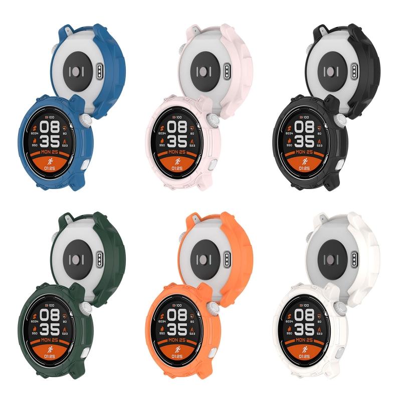 Screen Protector for Case Anti-scratch Frame Soft TPU Protective Cover Bumper for Shell for Coros Pace 2 for Smart Watch
